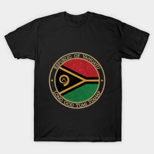 Vintage Republic of Vanuatu Asia Asian Flag T-Shirt